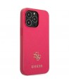 Guess Saffiano 4G Small Metal Logo case for iPhone 13 Pro / 13 - pink