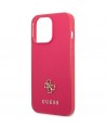 Guess Saffiano 4G Small Metal Logo case for iPhone 13 Pro / 13 - pink