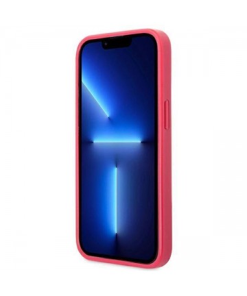 Guess Saffiano 4G Small Metal Logo case for iPhone 13 Pro / 13 - pink