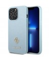 Guess Saffiano 4G Small Metal Logo Case for iPhone 13 Pro / 13 - Blue
