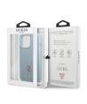 Guess Saffiano 4G Small Metal Logo Case for iPhone 13 Pro / 13 - Blue