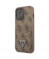 Guess 4G Triangle Logo Cardslot Case for iPhone 13 Pro / 13 - Brown