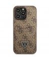 Guess 4G Triangle Logo Cardslot Case for iPhone 13 Pro / 13 - Brown