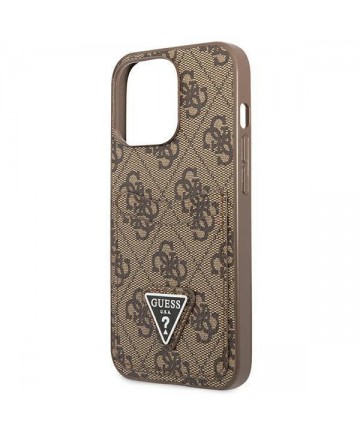 Guess 4G Triangle Logo Cardslot Case for iPhone 13 Pro / 13 - Brown