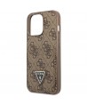 Guess 4G Triangle Logo Cardslot Case for iPhone 13 Pro / 13 - Brown