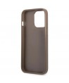 Guess 4G Triangle Logo Cardslot Case for iPhone 13 Pro / 13 - Brown