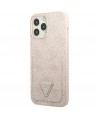 Guess 4G Triangle Logo Cardslot Case for iPhone 13 Pro / 13 - Pink