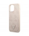 Guess 4G Triangle Logo Cardslot Case for iPhone 13 Pro / 13 - Pink