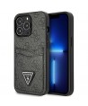 Guess GUHCP13LP4TPK iPhone 13 Pro / 13 6.1" black/black hardcase 4G Triangle Logo Cardslot