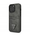 Guess GUHCP13LP4TPK iPhone 13 Pro / 13 6.1" black/black hardcase 4G Triangle Logo Cardslot