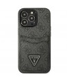 Guess GUHCP13LP4TPK iPhone 13 Pro / 13 6.1" black/black hardcase 4G Triangle Logo Cardslot