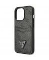 Guess GUHCP13LP4TPK iPhone 13 Pro / 13 6.1" black/black hardcase 4G Triangle Logo Cardslot