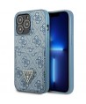Guess 4G Triangle Logo Cardslot Case for iPhone 13 Pro / 13 - Blue