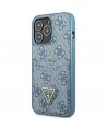 Guess 4G Triangle Logo Cardslot Case for iPhone 13 Pro / 13 - Blue