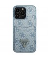 Guess 4G Triangle Logo Cardslot Case for iPhone 13 Pro / 13 - Blue