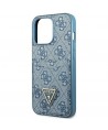 Guess 4G Triangle Logo Cardslot Case for iPhone 13 Pro / 13 - Blue