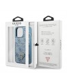 Guess 4G Triangle Logo Cardslot Case for iPhone 13 Pro / 13 - Blue
