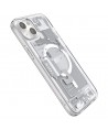 Spigen Ultra Hybrid Mag Case with MagSafe for iPhone 15 Plus - White (Zero One Pattern)