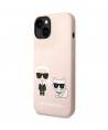 Karl Lagerfeld KLHMP14SSSKCI iPhone 14 6.1 "hardcase light pink / light pink Silicone Karl & Choupette Magsafe