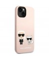Karl Lagerfeld KLHMP14SSSKCI iPhone 14 6.1 "hardcase light pink / light pink Silicone Karl & Choupette Magsafe