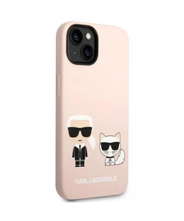 Karl Lagerfeld KLHMP14MSSKCI iPhone 14 Plus 6.7 "hardcase light pink / light pink Silicone Karl & Choupette Magsafe