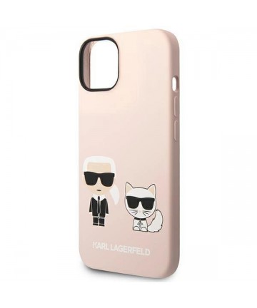Karl Lagerfeld KLHMP14MSSKCI iPhone 14 Plus 6.7 "hardcase light pink / light pink Silicone Karl & Choupette Magsafe