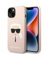 Karl Lagerfeld Silicone Karl's Head MagSafe Case for iPhone 14 Plus - Light Pink