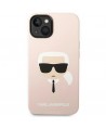 Karl Lagerfeld Silicone Karl's Head MagSafe Case for iPhone 14 Plus - Light Pink