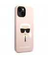 Karl Lagerfeld Silicone Karl's Head MagSafe Case for iPhone 14 Plus - Light Pink