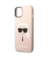 Karl Lagerfeld Silicone Karl's Head MagSafe Case for iPhone 14 Plus - Light Pink