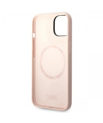 Karl Lagerfeld Silicone Karl's Head MagSafe Case for iPhone 14 Plus - Light Pink