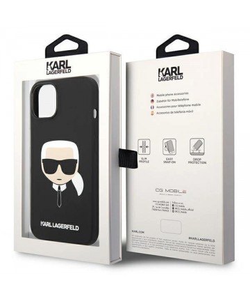 Karl Lagerfeld KLHCP14MSLKHBK iPhone 14 Plus 6.7 "hardcase black / black Silicone Karl`s Head