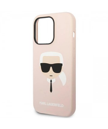 Karl Lagerfeld KLHCP14LSLKHLP iPhone 14 Pro 6.1 "hardcase pink / pink Silicone Karl`s Head