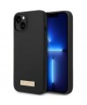 Guess GUHMP14MSBPLK iPhone 14 Plus 6.7" black/black hard case Silicone Logo Plate MagSafe
