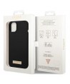 Guess GUHMP14MSBPLK iPhone 14 Plus 6.7" black/black hard case Silicone Logo Plate MagSafe