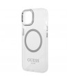 Guess GUHMP14MHTRMS iPhone 14 Plus 6.7" silver/silver hard case Metal Outline Magsafe
