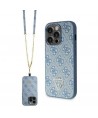 Guess GUHCP14XP4TDSCPB iPhone 14 Pro Max 6.7" blue/blue hardcase Crossbody 4G Metal Logo