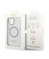 Guess GUHMP14MHTRMS iPhone 14 Plus 6.7" silver/silver hard case Metal Outline Magsafe