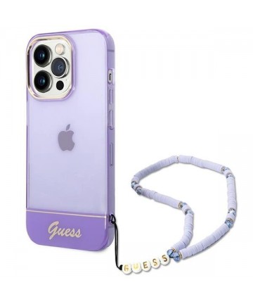 Guess GUHCP14XHGCOHU iPhone 14 Pro Max 6.7" purple/purple hardcase Translucent Pearl Strap
