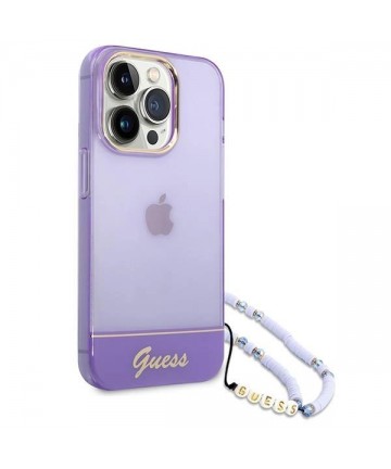 Guess GUHCP14XHGCOHU iPhone 14 Pro Max 6.7" purple/purple hardcase Translucent Pearl Strap