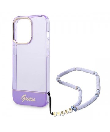Guess GUHCP14XHGCOHU iPhone 14 Pro Max 6.7" purple/purple hardcase Translucent Pearl Strap