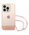 Guess GUHCP14XHGCOHP iPhone 14 Pro Max 6.7" pink/pink hardcase Translucent Pearl Strap