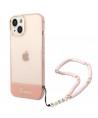 Guess GUHCP14MHGCOHP iPhone 14 Plus 6.7" pink/pink hardcase Translucent Pearl Strap