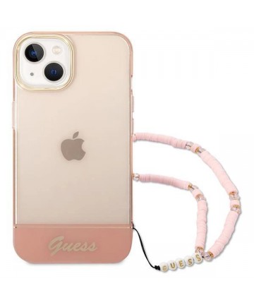 Guess GUHCP14MHGCOHP iPhone 14 Plus 6.7" pink/pink hardcase Translucent Pearl Strap