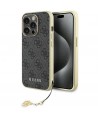Guess GUHCP15LGF4GGR iPhone 15 Pro 6.1" gray/gray hardcase 4G Charms Collection