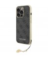 Guess GUHCP15LGF4GGR iPhone 15 Pro 6.1" gray/gray hardcase 4G Charms Collection