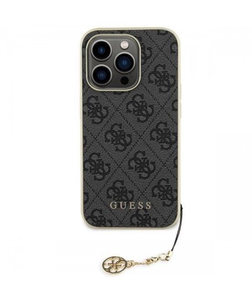 Guess GUHCP15LGF4GGR iPhone 15 Pro 6.1" gray/gray hardcase 4G Charms Collection