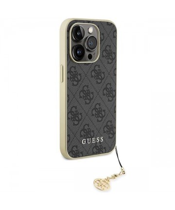 Guess GUHCP15LGF4GGR iPhone 15 Pro 6.1" gray/gray hardcase 4G Charms Collection