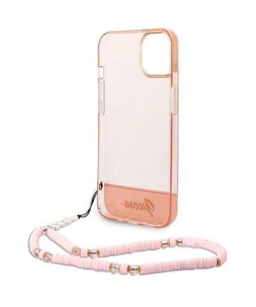 Guess GUHCP14MHGCOHP iPhone 14 Plus 6.7" pink/pink hardcase Translucent Pearl Strap