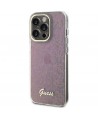Guess GUHCP15LHDECMP iPhone 15 Pro 6.1" pink/pink hardcase IML Faceted Mirror Disco Iridescent